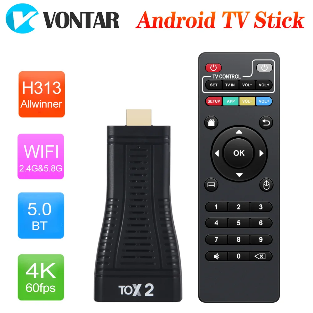 ТВ приставка TOX2 Android 10 2 Гб 16 H313 четырехъядерный 4G & 5G Dual Wifi 100M BT5.0 4K Smart Media Player TV Box