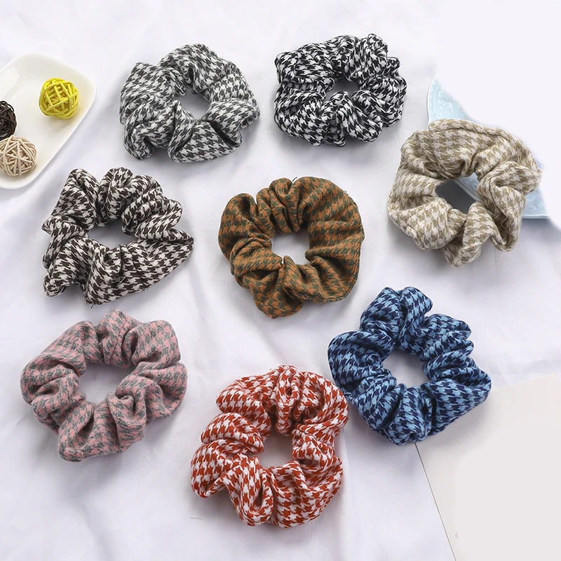 Женские резинки для волос в клетку винтажные аксессуары 2019| |