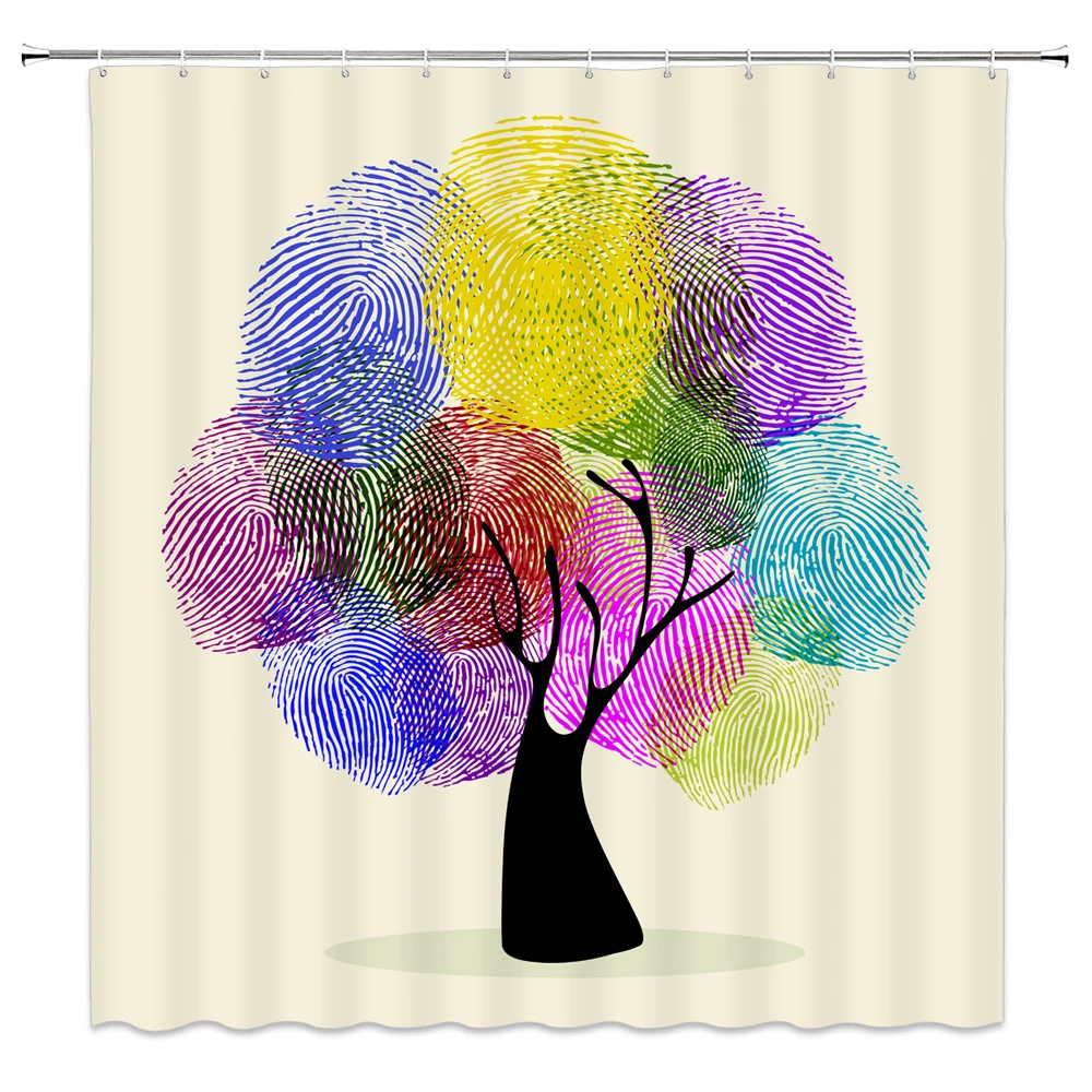 

Tree leaves Flower pattern shower curtain waterproof bath curtains with 12 hook for bathroom home decor polyester fabric screen