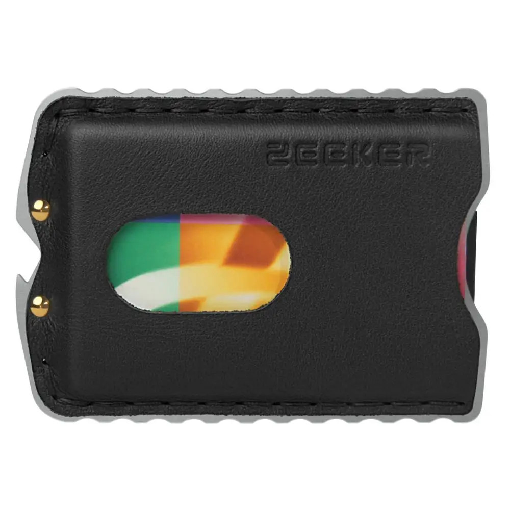 grain black ZEEKER бумажник передний карман кошелек RFID Блокировка держатель кредитной карты минималистичный кошелек с кожей для мужчин - Цвет: grain black
