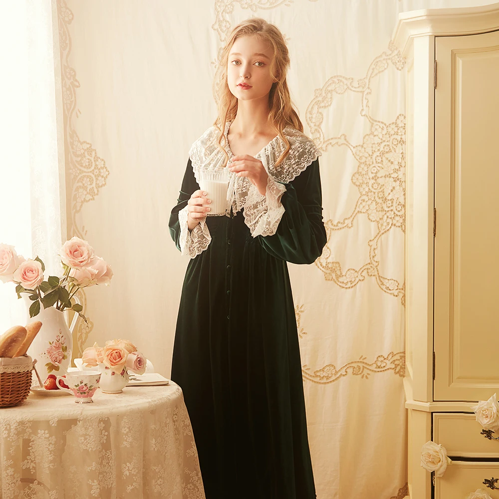 Бесплатная доставка новинка 2019 осенняя ночная рубашка принцессы винтажная