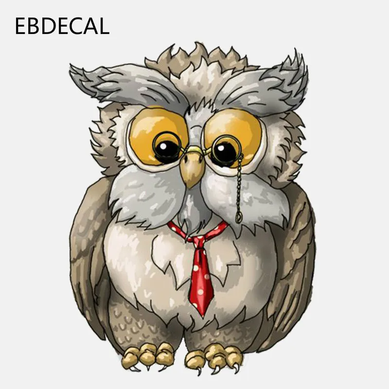 Ebdeckle Милая старая сова с галстуком для Авто/бампер/окно/наклейка на стену стикеры
