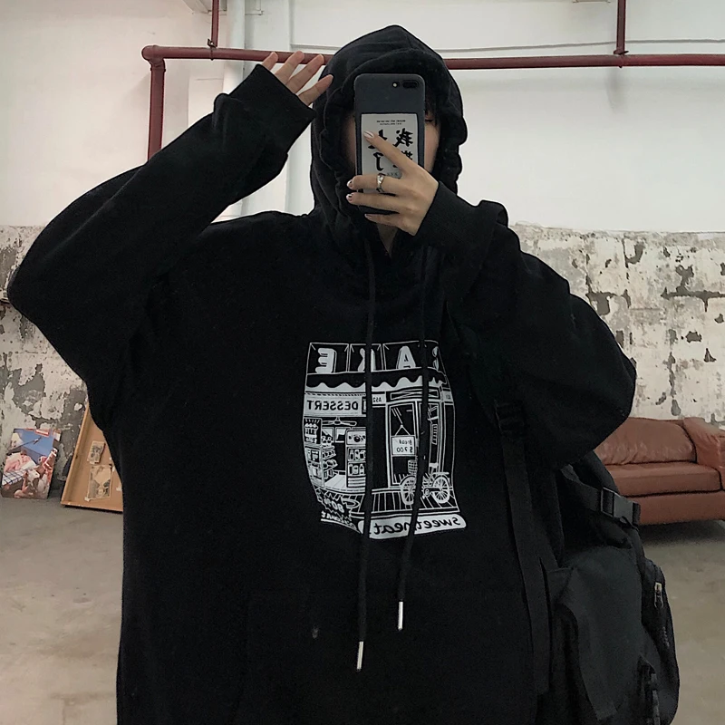 

Black Hoodie for Men Style Graphic Casual Spring Autumn Hoodie Harajuku Coat Hombre Sudaderas Con Capucha Hoodies BG50HD