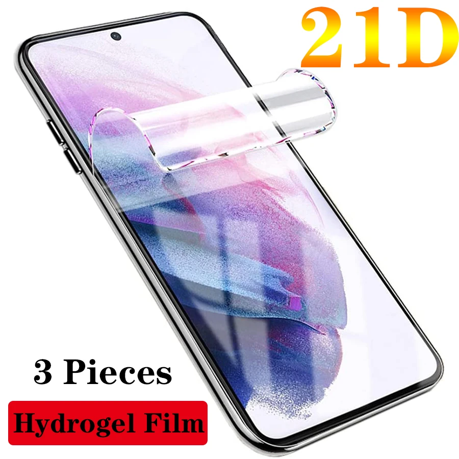

3PCS Hydrogel Film Screen Protector For Xiaomi Redmi Note 10 7 8 9 Pro Full Cover TPU Screen Protector For Mi POCO F3 M3 X3 Pro
