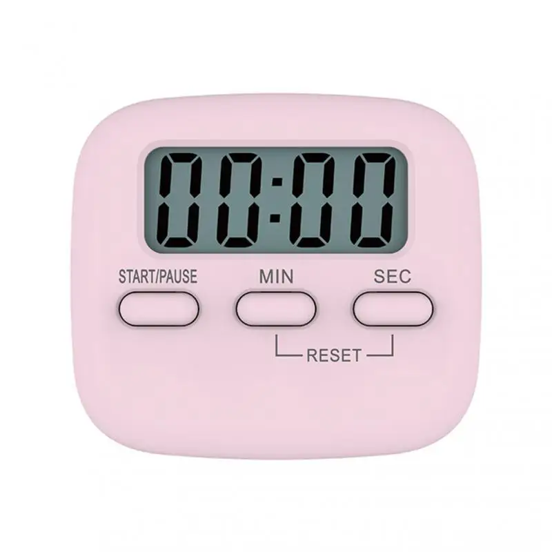 

1PC Digital Kitchen Timer Magnetic Backing Stand Countdown Alarm Mini LCD Big Digits Loud Alarm For Cooking Baking Sports Games