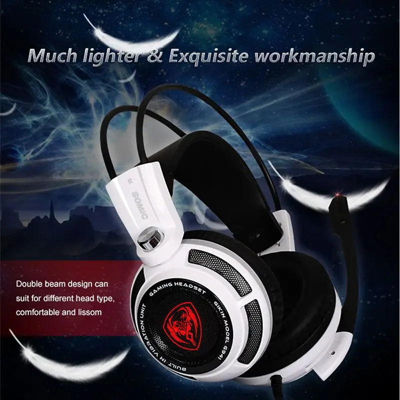 Игровые наушники SOMiC G941 USB Виртуальный 7 1 объемный звук интеллектуальная