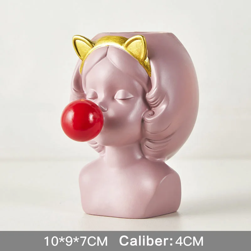 Креативная ваза из смолы для милой девушки украшение пузырчатой резинки