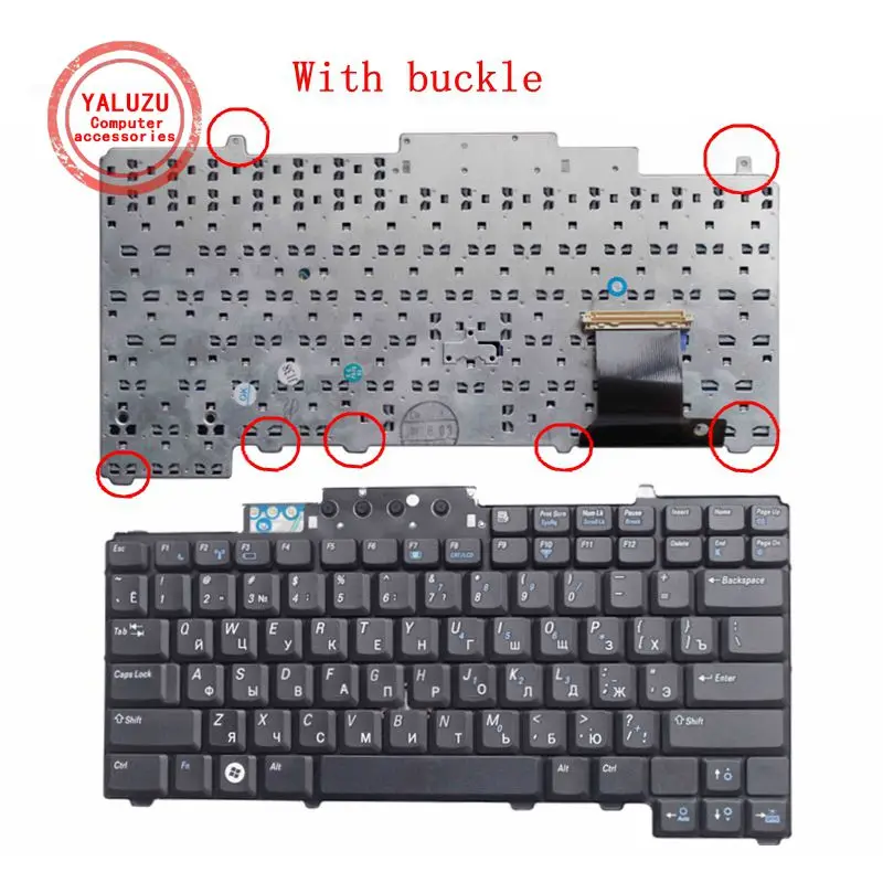 Новая русская клавиатура для DELL Latitude D620 D630 D820 D830 черная клавиатура|Клавиатуры