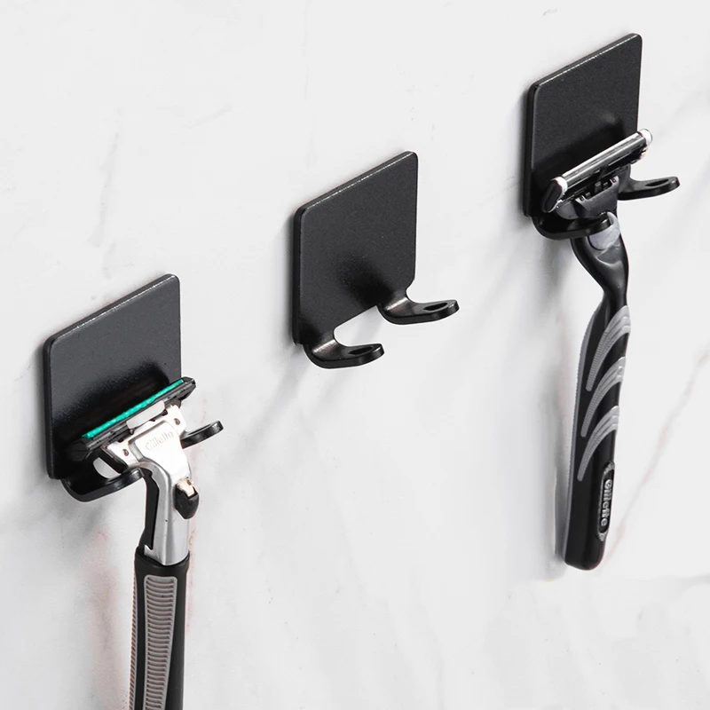 

Punch-free razor holder storage hook wall men's razor holder bathroom razor holder wall accessories