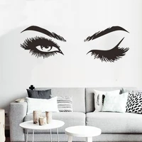 lash brows eyes quote wall stickers fashion vinyl eyelashes wall decals for girls bedroom eyebrows store beauty salon decor