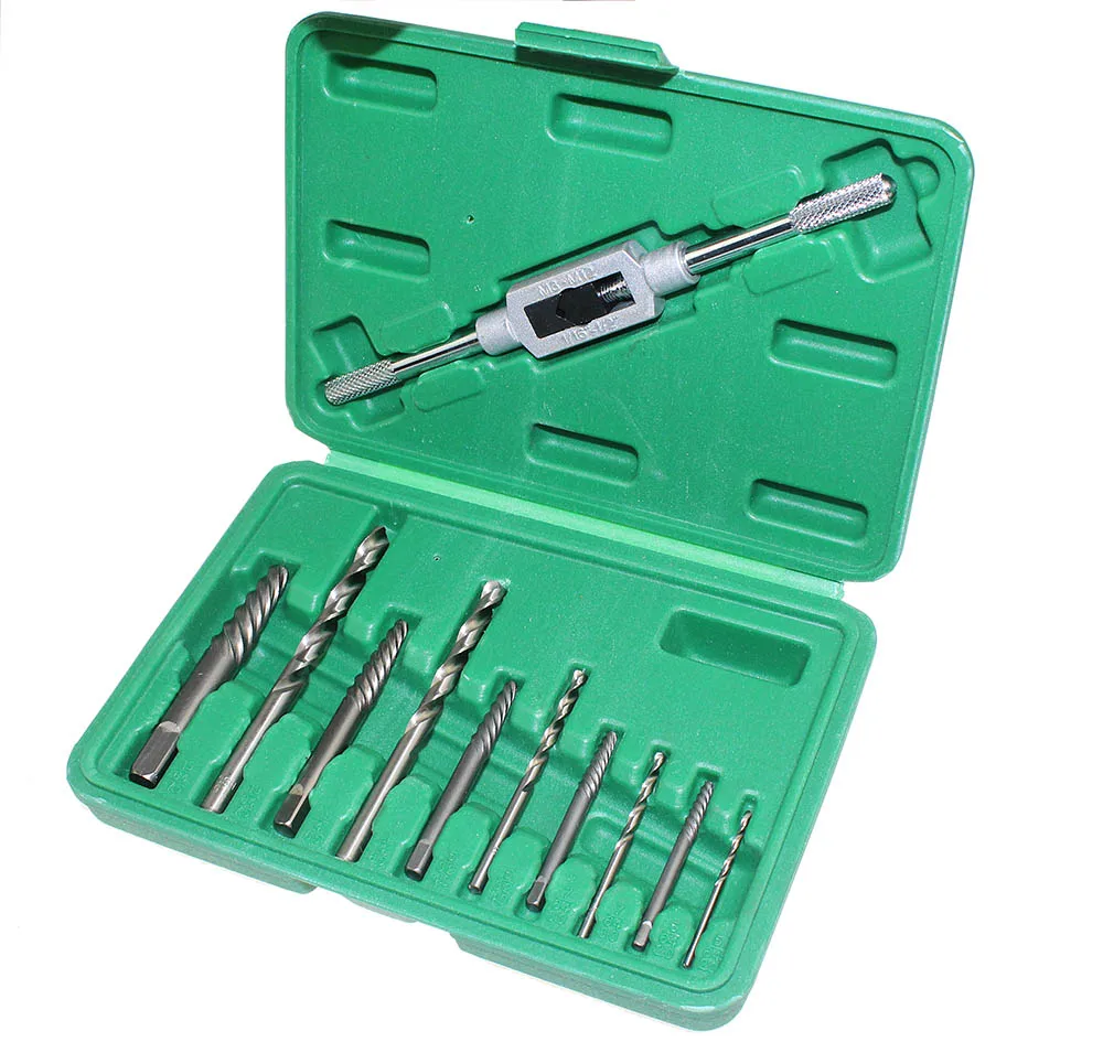 

11pcs Screw Extractor Broken Bolt Remover Drill With High Hardness Machine Repair 3MM-10MM Head With Holder Repair Tool Set