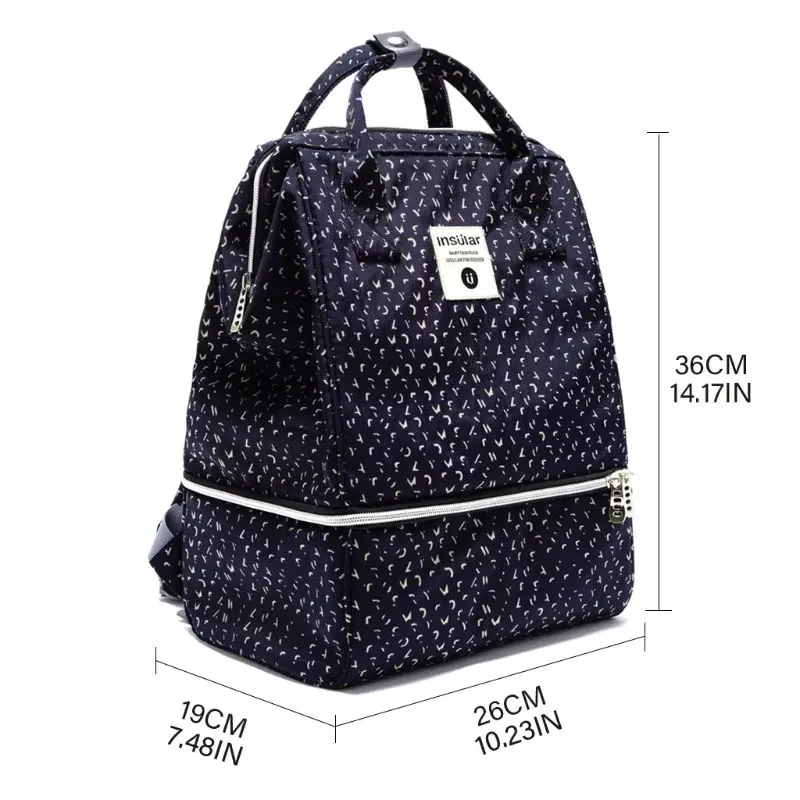 

Baby Diaper Mummy Backpack Insulated Pocket Large Capacity Dual Layers Nappy Bag 20CA