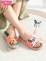 cool slippers couple male outside wear a pair of thick soles slippers ins antiskid household household cute summer indoor female