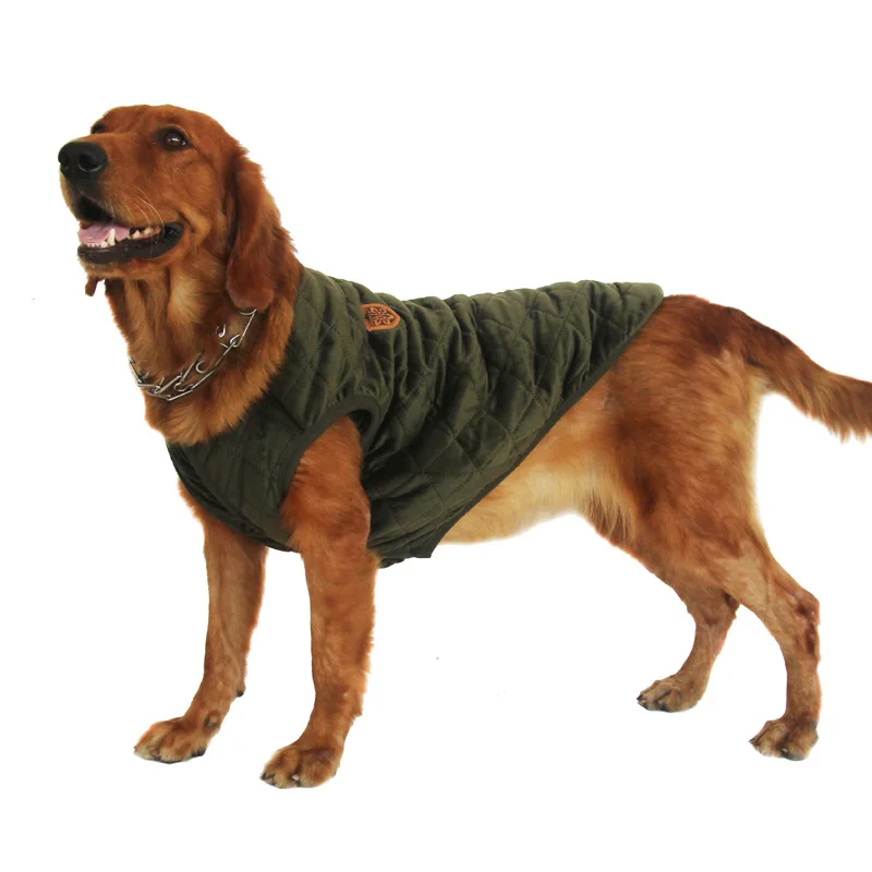 Жилет для собак зимняя одежда больших Куртки золотистый ретривер плюшевая