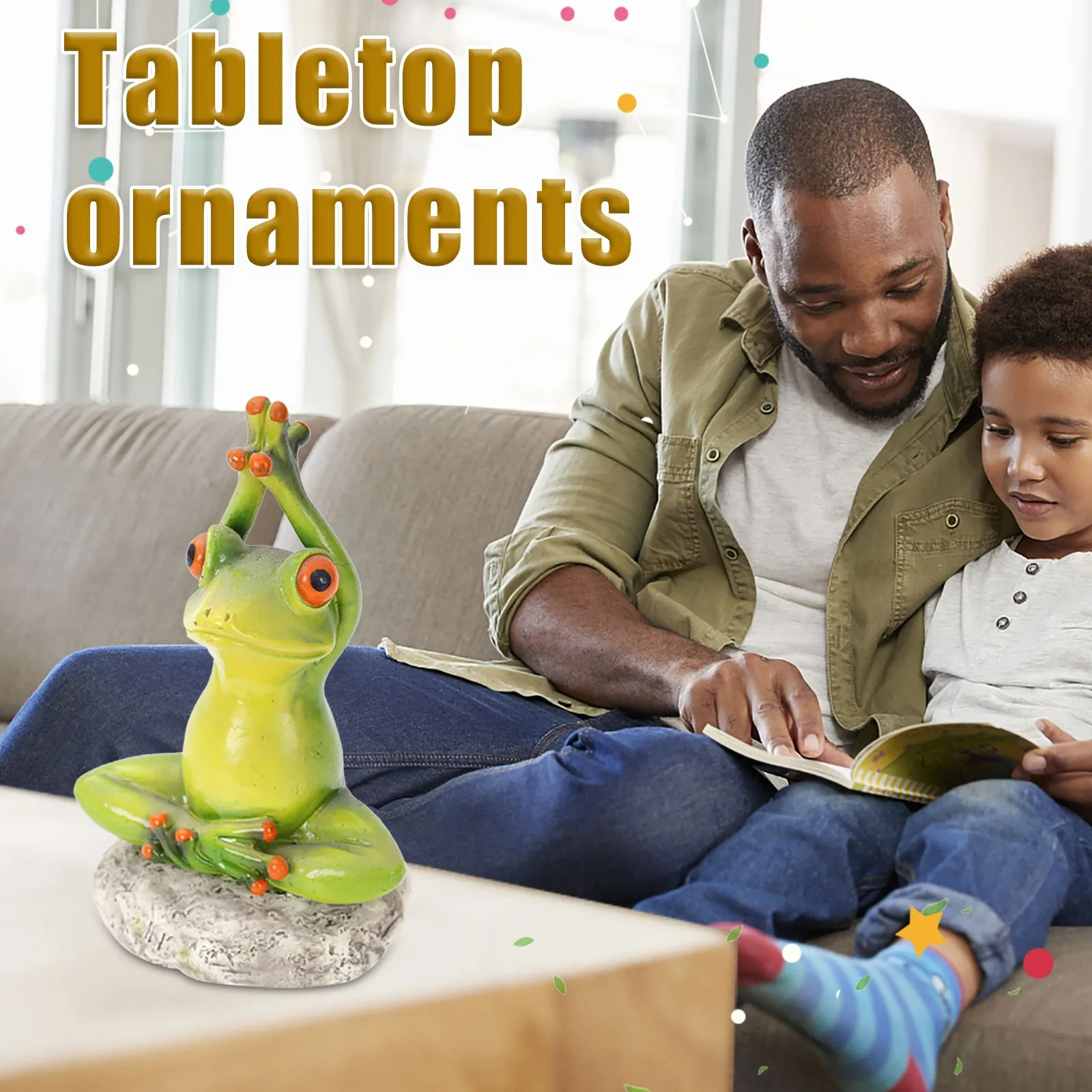 

Симпатичные лягушки, полимерные поделки для гостиной, для йоги, животных, для спальни, ландшафтное украшение, украшение для дома, статуэтки ...