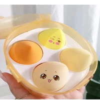 4 bear beauty egg set boxes 4 colors optional makeup powder puff sponge dry and wet soft beauty egg makeup tool