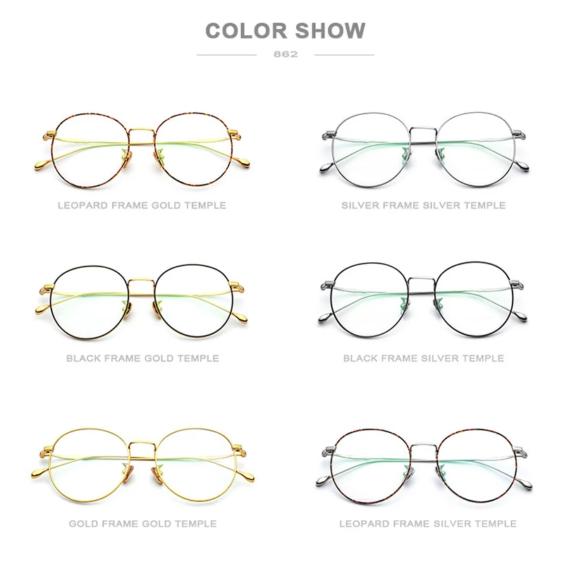 FONEX B Titanium Eyeglasses Frame Women Ultralight Prescription Myopia Optical Glasses Men Round Spectacles Eyewear 862
