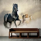 3D настенная бумага современная простая Беговая лошадь индивидуальная настенная бумага Гостиная ТВ диван спальня домашний декор настенная бумага для стен