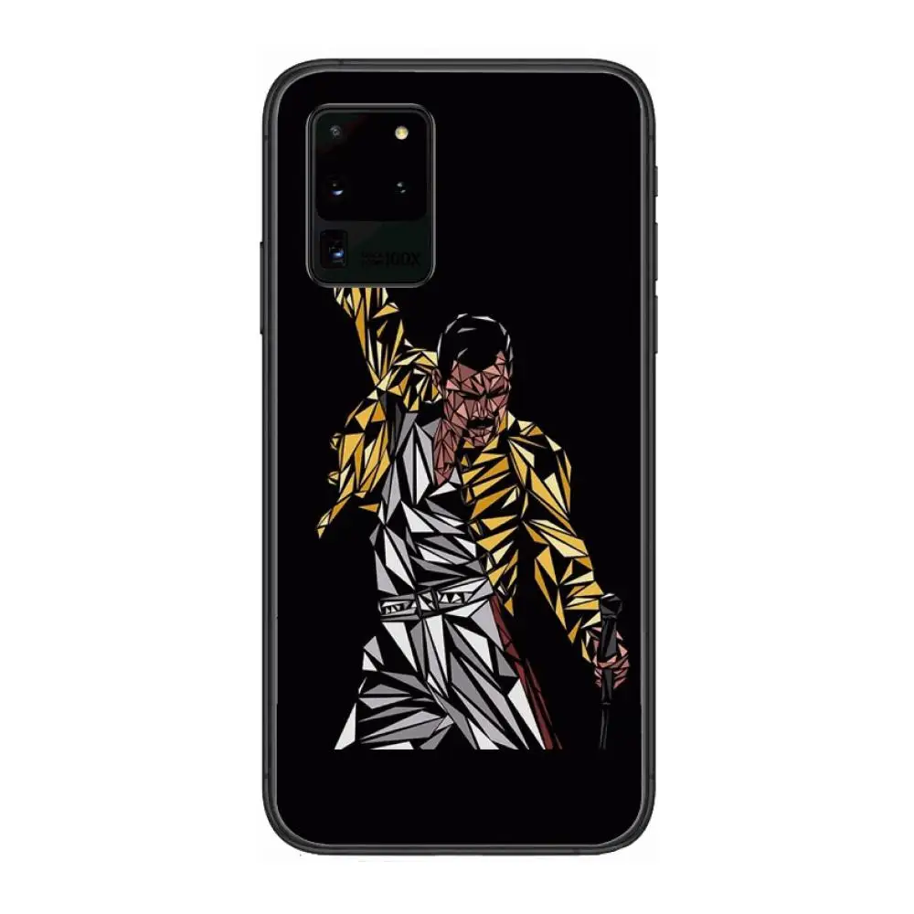

Freddie Mercury Queen Phone cover hull For SamSung Galaxy S 6 7 8 9 10 20 21 Plus Edge E note 5G Lite Ultra black soft bumper