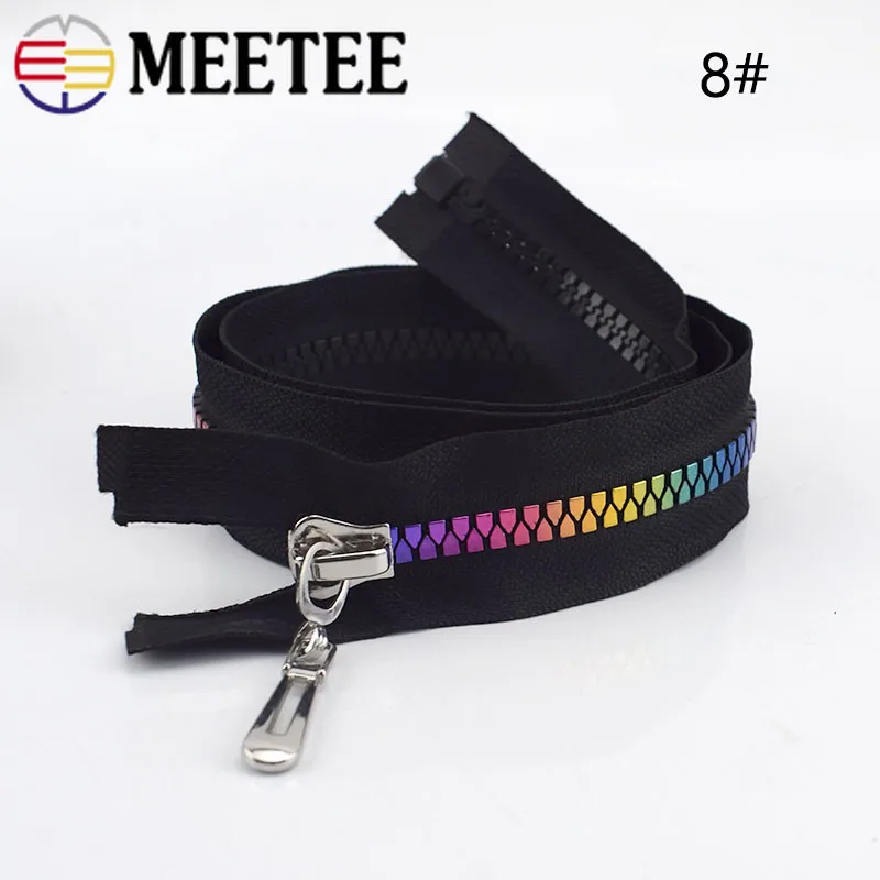 Meetee 2 шт. 8 # открытая молния из смолы для шитья новых курток пальто пуховые молнии