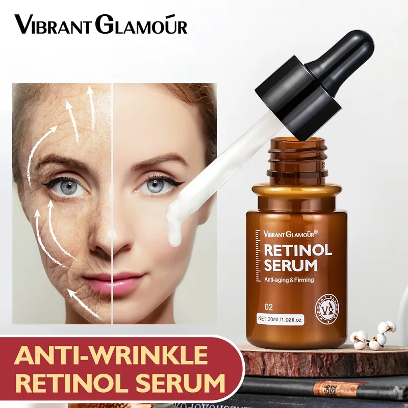 

VIBRANT GLAMOUR Retinol Serum Ageless Lifting Firming Wrinkles Fine Lines Anti-Aging Essence Deep Hydrating Whitening Skin 30ML