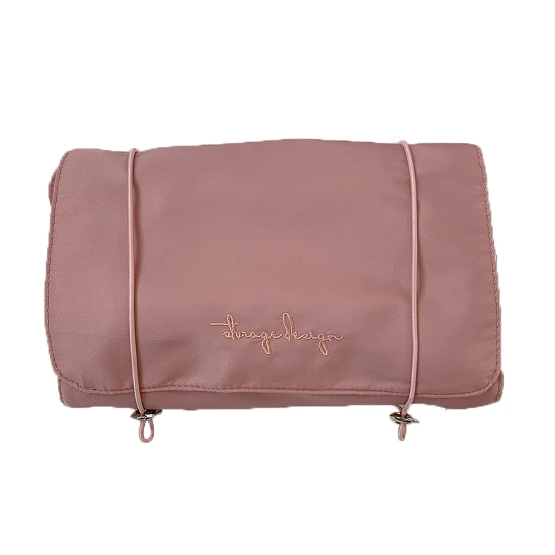 

4 In 1 Travel Foldable Cosmetic Bag Large Capacity Mesh Bag Organizer Wash Toiletry Bags Roll-Up Makeup Case Hanging Wash Bag
