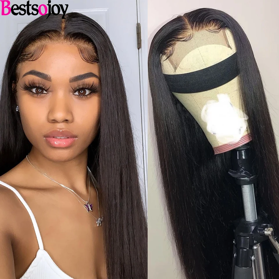 Парик на 4x4 прямые парики из человеческих волос малазийские волосы человеческие