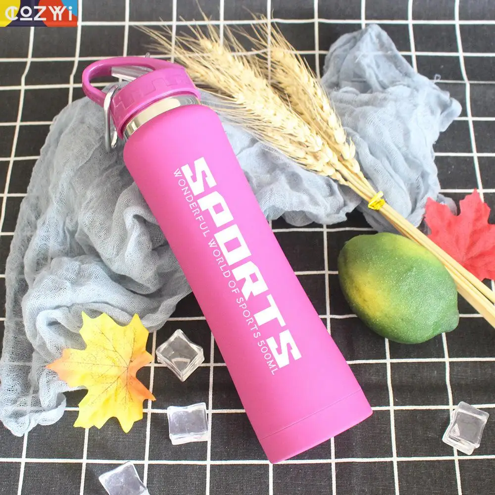 Портативная Термокружка Termos для воды вакуумная кружка 500 мл с соломинкой легкая