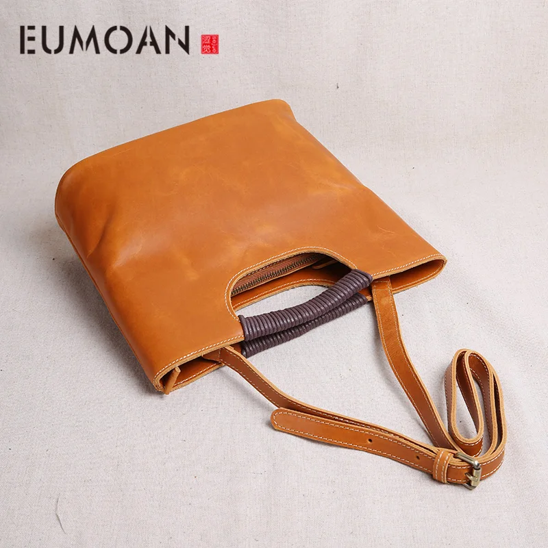 EUMOAN женские сумки ручной работы из яловой кожи новинка 2018 модная Маленькая