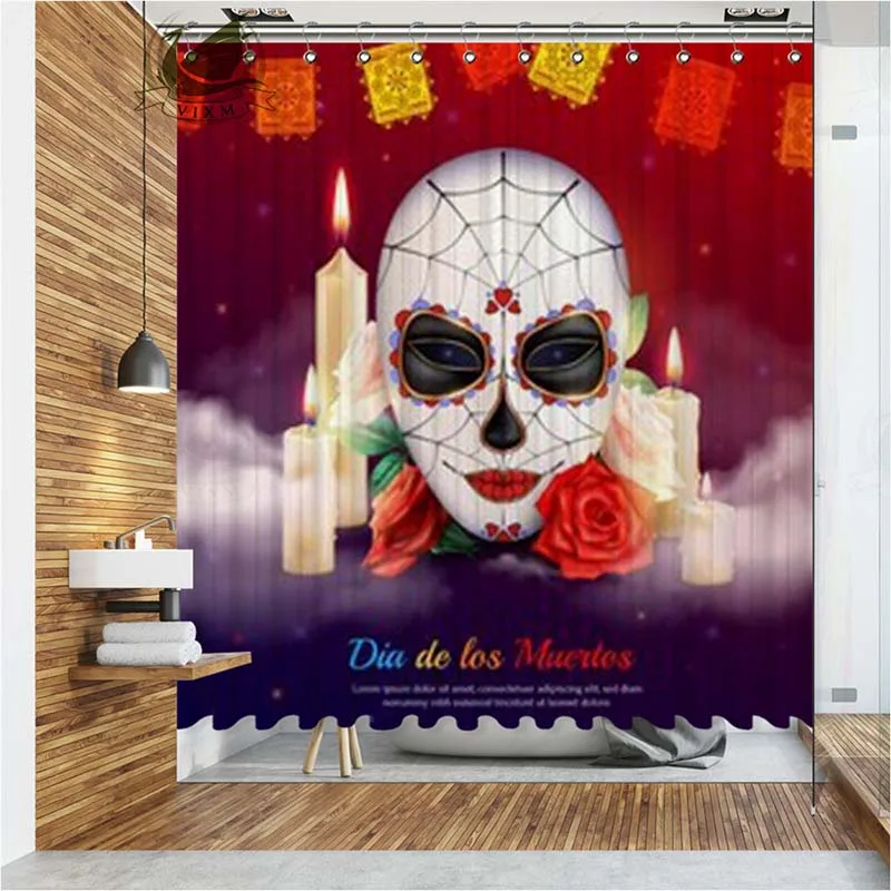 Занавески для душа VIXM Day Of The Dead из водонепроницаемого полиэстера занавески