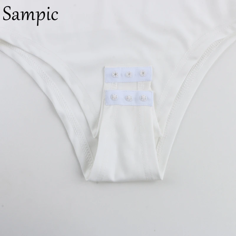 

Sampic Square Collar Puff Long Sleeve White Bodysuit Women 2020 Autumn Winter Party Club Body Tops Casual Short Skinny Rompers