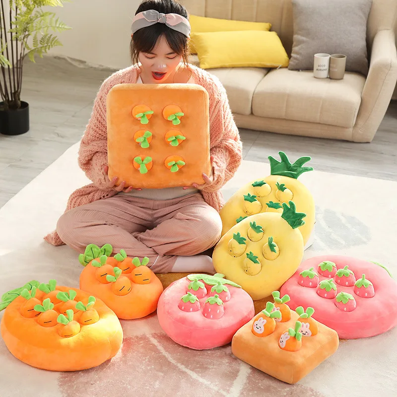 

Мультяшная игрушка для фруктов, клубники, детской игровой куклы, полипропиленовый хлопковый наполнитель, полный подарок для украшения комн...