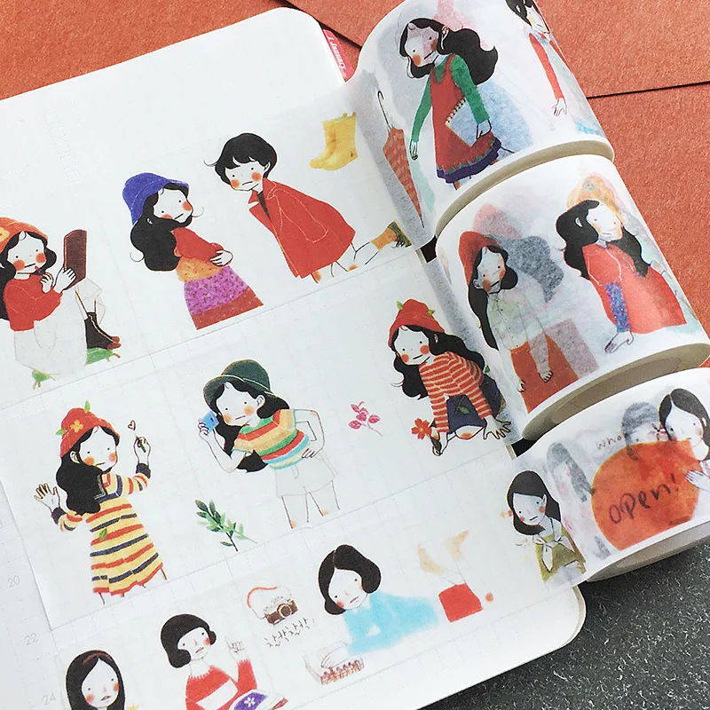 Скотч Washi из японской бумаги милая Маскировочная лента для девочек подарок