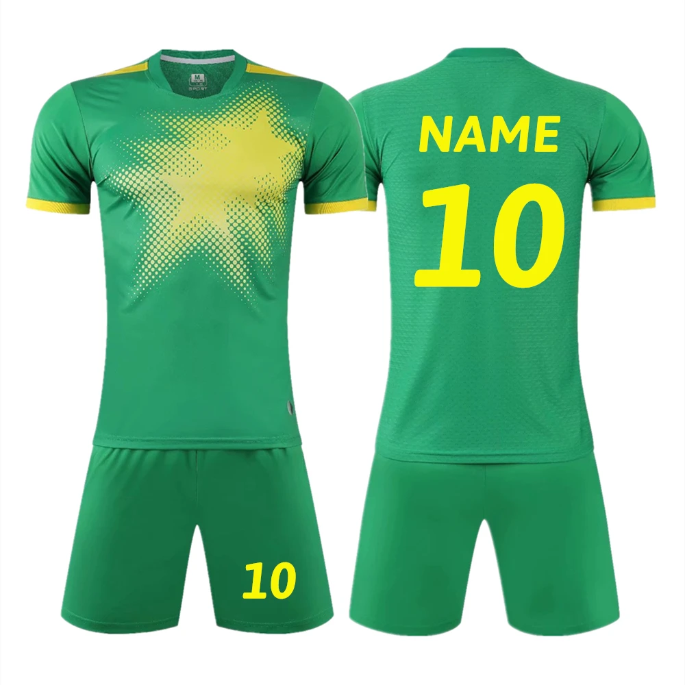 Женский и мужской комплект для футбола трикотажный футболка короткая униформа