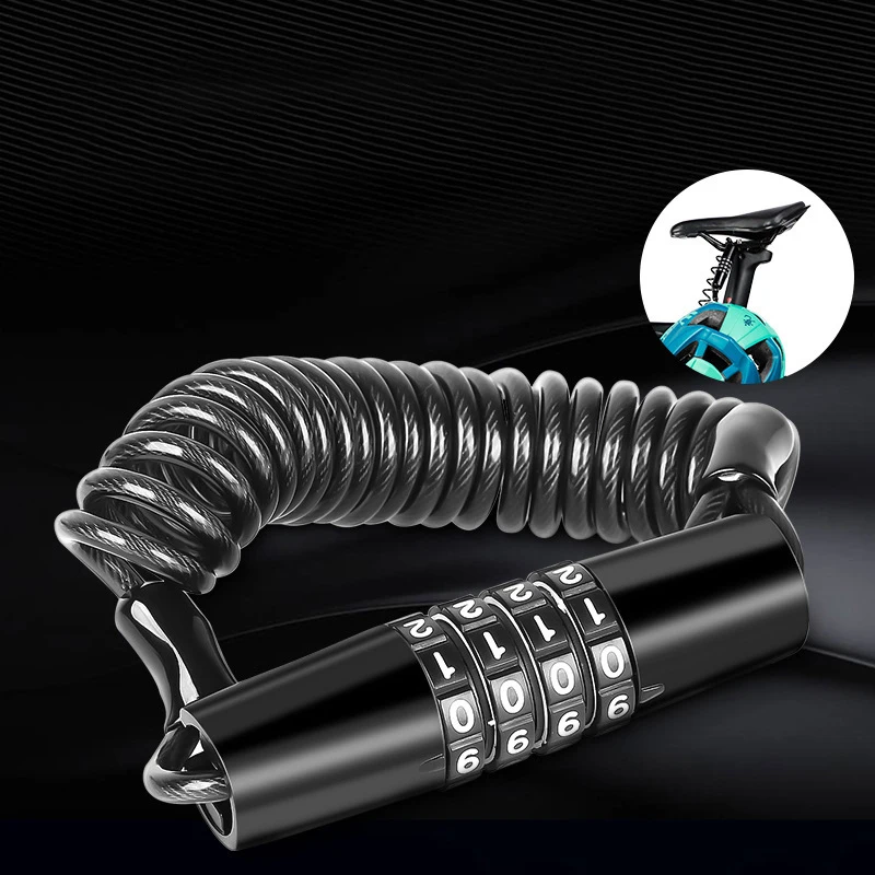 

Bicycle Lock 4 Digit password Combination Steel Wire Cable Lock bike Stainless Fixed Portable Anti-Theft Steel Wire Chain Locks