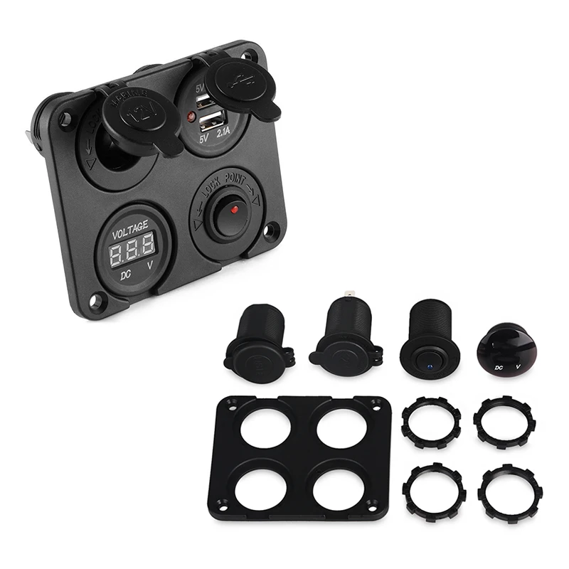 Переключатель вольтметра Панель для автомобиля лодочный мотор домашний DC 12V-24V