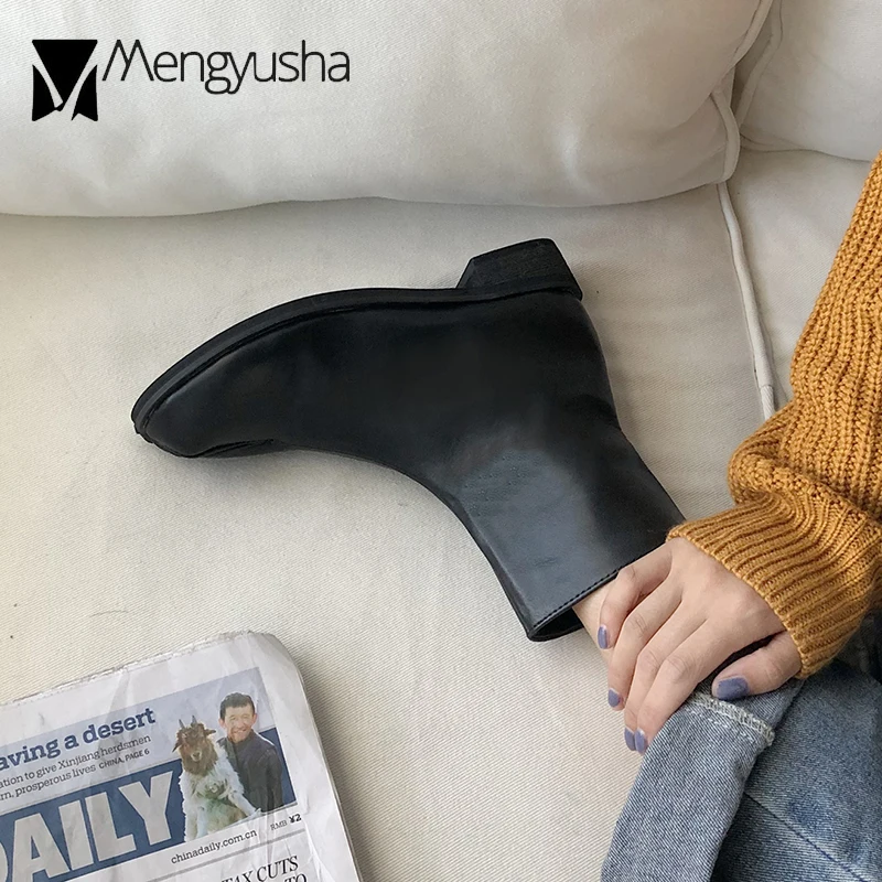 Таби ниндзя ботильоны &quotМартенс&quot женские универсальные черные на низком