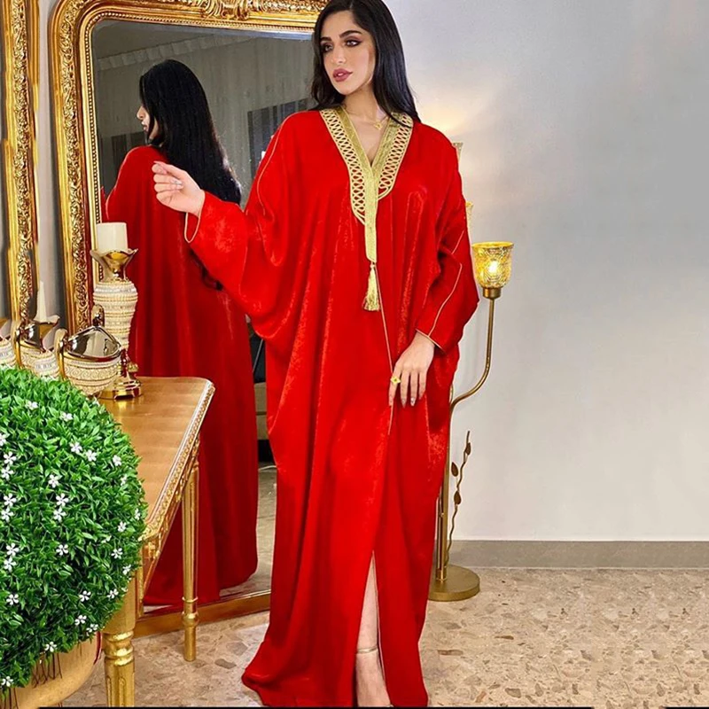 

Pakistani robe Dubai Arab kimono robe muslim women robe Abaya clothing Oman Kaftan robe Ramadan long skirt Islamic noble dress