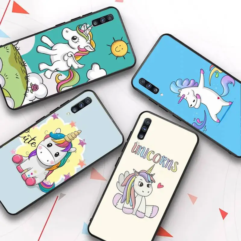 

Cute Rainbow Unicorn Phone Case for Samsung Galaxy A51 30s a71 Cover for A21s A70 10 A30 A91 Capa