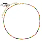 CANNER Изысканный Цвет яркий Цирконий золотой цвет кулон ожерелья для женщин цепочка-чокер модное ожерелье ювелирные изделия подарки