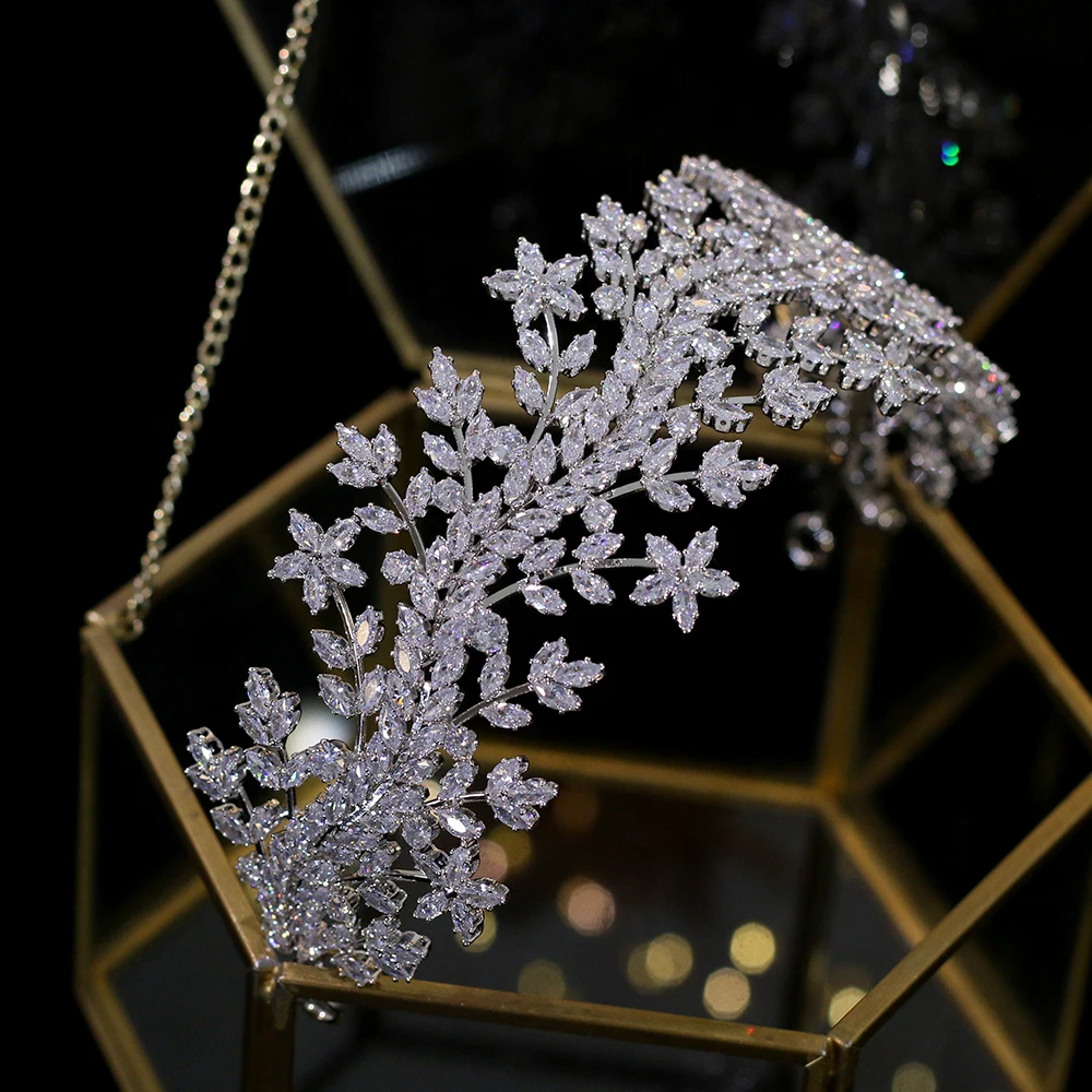 Корона для волос невесты корона с кристаллами 3а из циркония элегантный женский