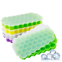 silicone honeycomb mini ice cube tray with removable silica gel lid 7 grids ice cube mold ice cube maker tray silicone mold