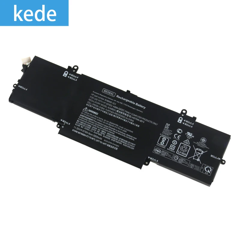 Оригинальный аккумулятор Kede BE06XL для ноутбука HP Elitebook Folio 1040 G4 918045-1C1 918180-855 HSTNN-DB7Y 67Wh