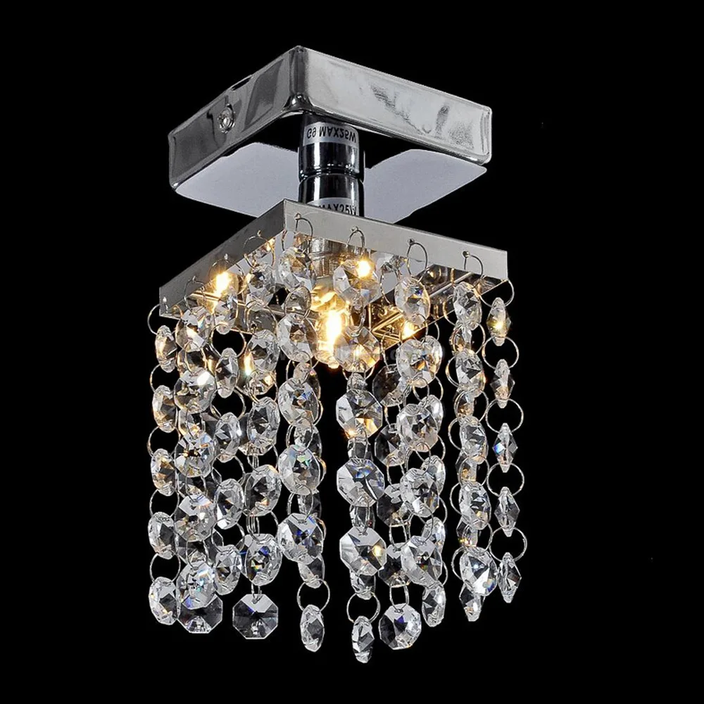 Хрустальная лампа для коридора верхсветильник люстра Современная лаконичная