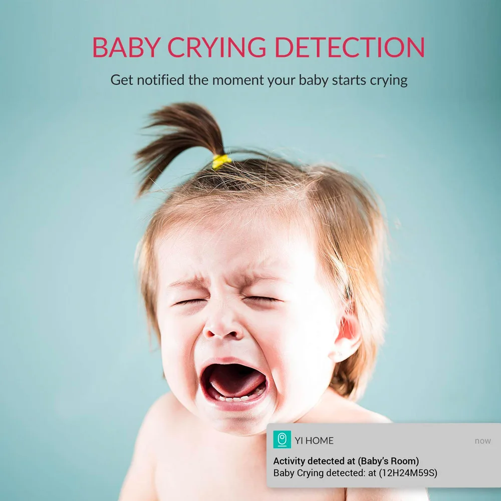 YI Baby Monitor 1080P цветная Видео няня Мини камера наблюдения с Wifi Babyphone Cam Детская