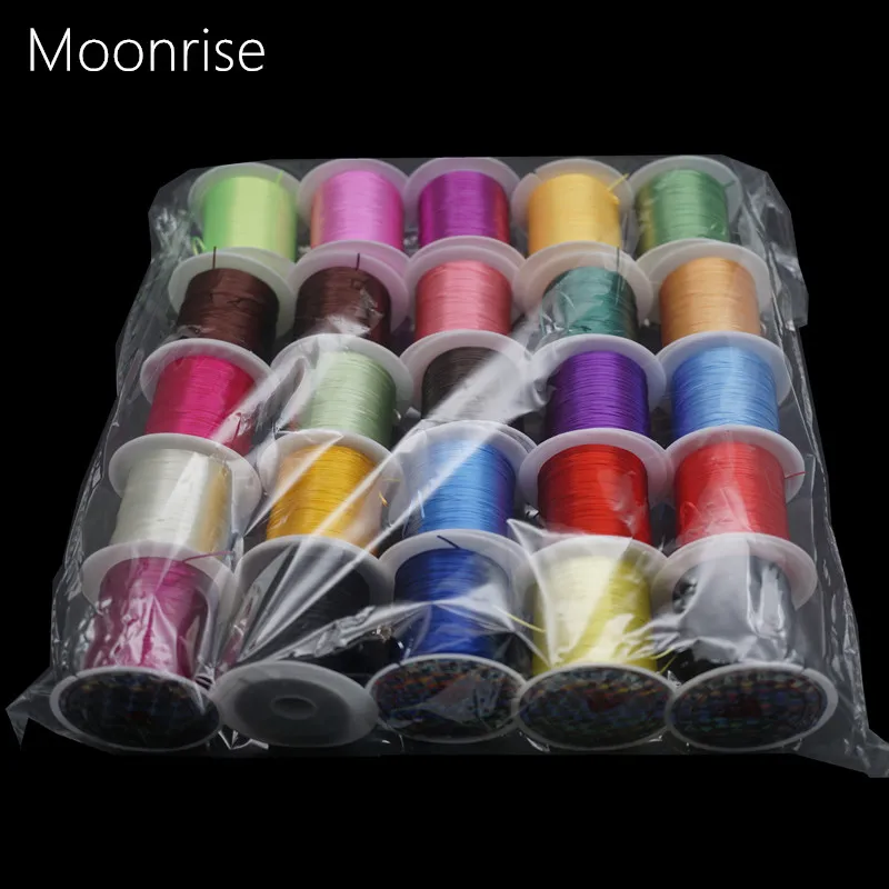 25 рулонов/лот 1 мм * 0 3 многоцветные эластичные бусинки линия шнур нить для DIY