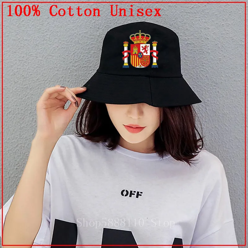 

Патриотические персонажи лучший подарок лето Испания эмблема логотип мужская шляпа-Панама женская детская Панама Кепка Боб хип-хоп Рыбацк...