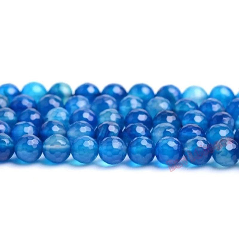 Круглые бусины из натурального агата с гранями 16 дюймов нить 6 8 10 12 мм | Украшения