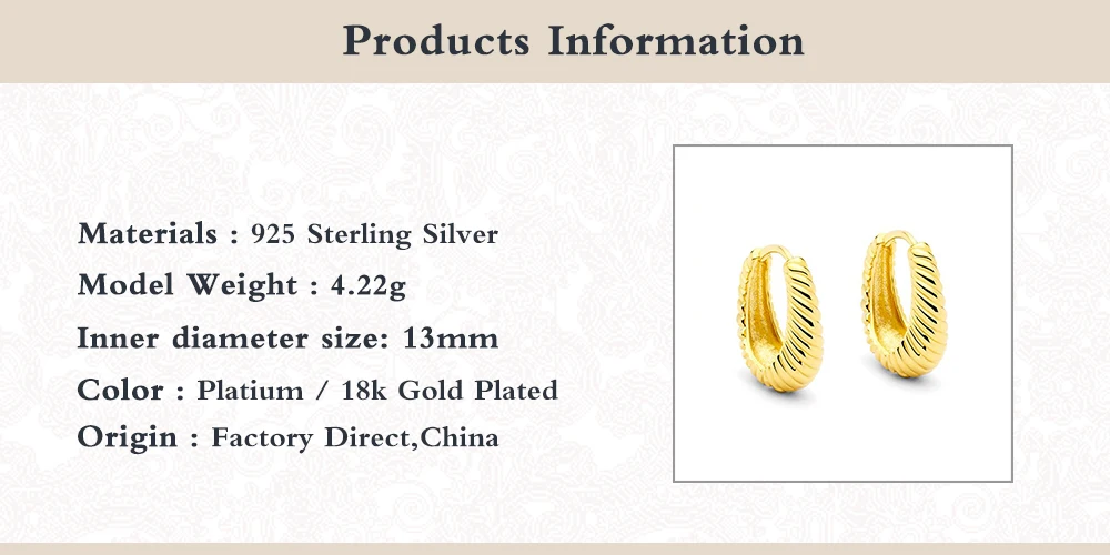 

BOAKO Retro Rope Earrings For Women 925 Sterling Silver Earrings Dangle Piercing Jewelry Ear Cuffs Pendientes #11.9