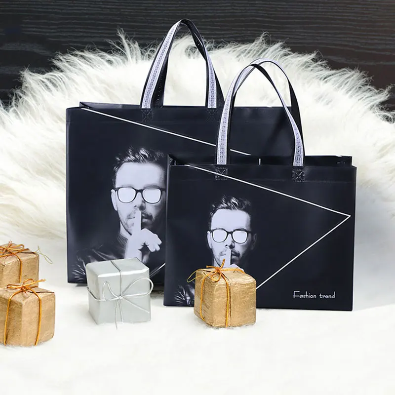 

Women Reusable Shopping Bag Foldable Large Non-woven Fabric Shopper Bag Unisex Storage Cloth Waterproof Grocery Eco Tote Pouch